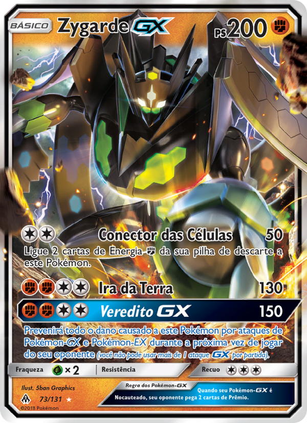 Zygarde GX 73 — Luz Proibida (Portuguese Pokémon TCG card)