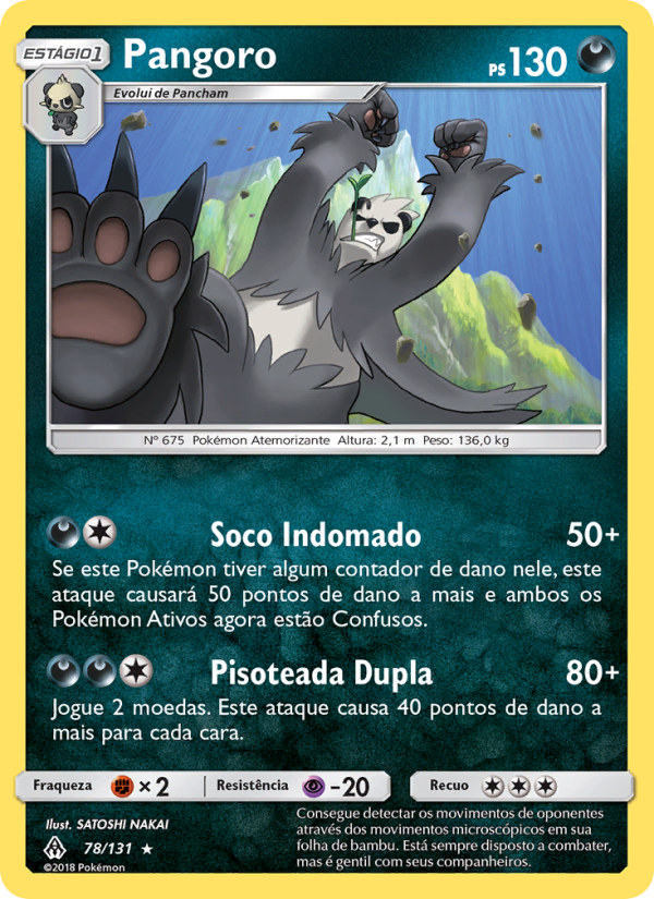 Pangoro 78 — Luz Proibida (Portuguese Pokémon TCG card)