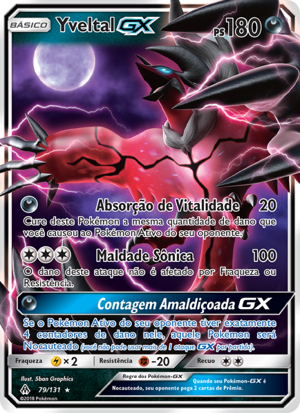 Yveltal GX 79 — Luz Proibida (Portuguese Pokémon TCG card)