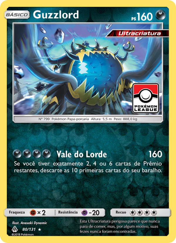 Guzzlord 80 — Luz Proibida (Portuguese Pokémon TCG card)