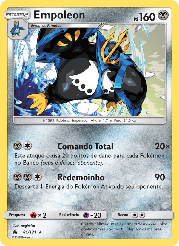 Empoleon 81 — Luz Proibida (Portuguese Pokémon TCG card)