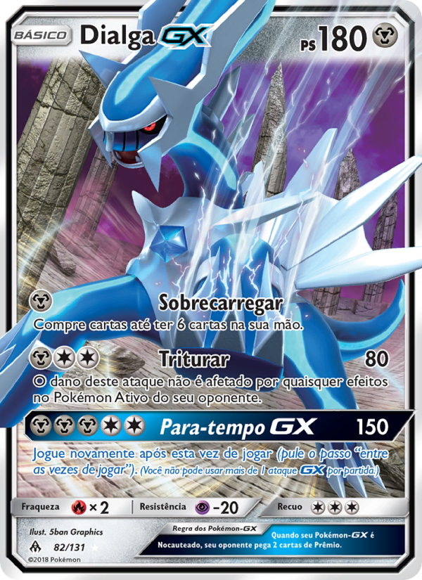 Dialga GX 82 — Luz Proibida (Portuguese Pokémon TCG card)
