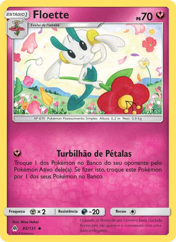 Floette 85 — Luz Proibida (Portuguese Pokémon TCG card)