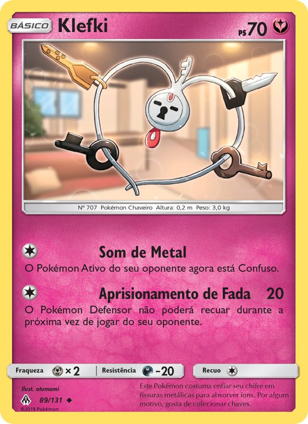 Klefki 89 — Luz Proibida (Portuguese Pokémon TCG card)