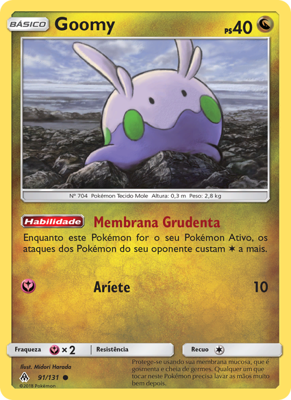 Goomy 91 — Luz Proibida (Portuguese Pokémon TCG card)