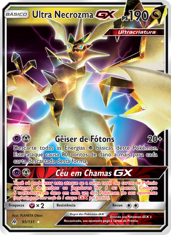 Ultra Necrozma GX 95 — Luz Proibida (Portuguese Pokémon TCG card)