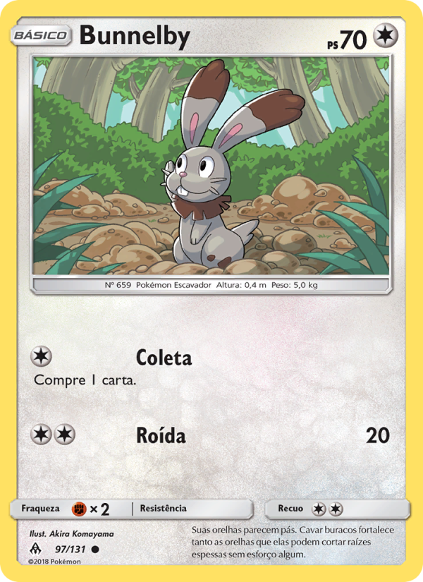 Bunnelby 97 — Luz Proibida (Portuguese Pokémon TCG card)