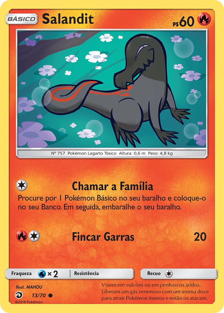 Salandit 13 — Majestät Der Drachen (Portuguese Pokémon TCG card)
