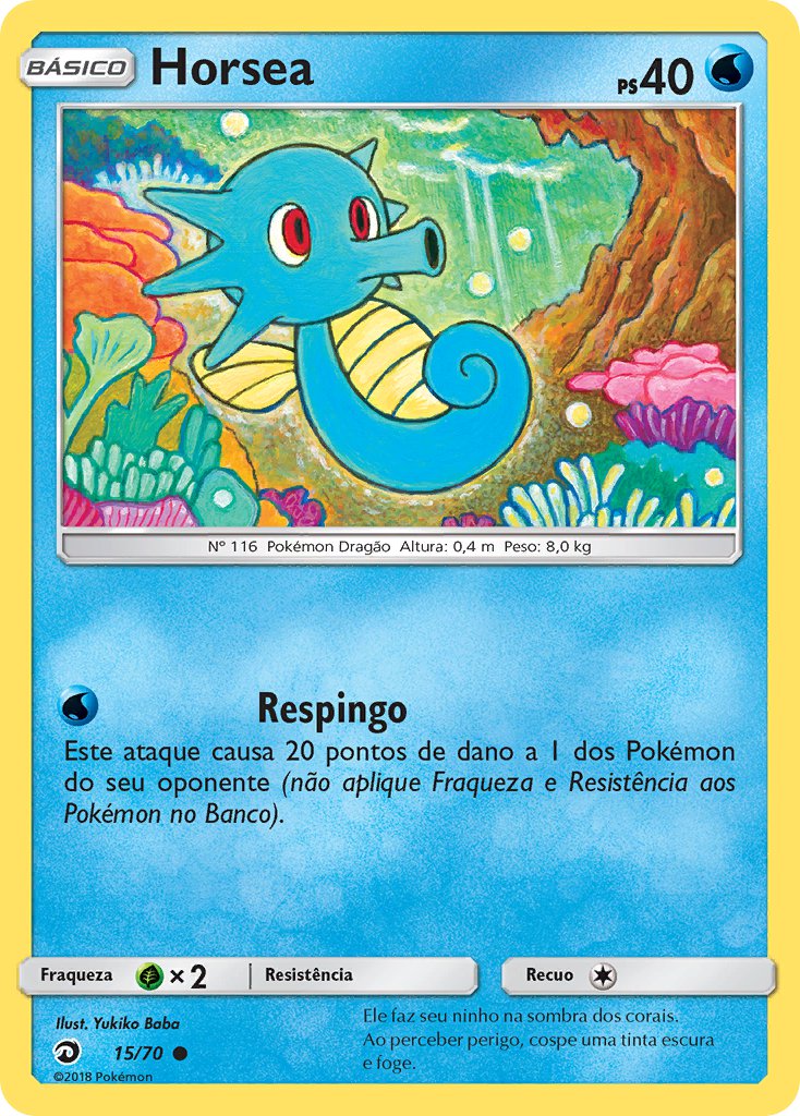 Horsea 15 — Majestät Der Drachen (Portuguese Pokémon TCG card)