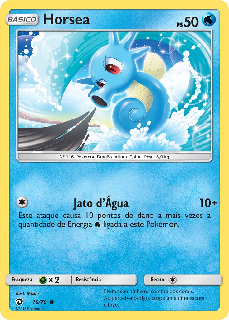 Horsea 16 — Majestät Der Drachen (Portuguese Pokémon TCG card)