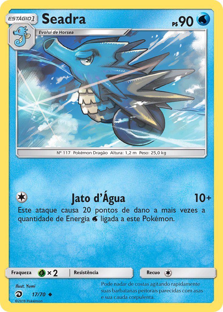 Seadra 17 — Majestät Der Drachen (Portuguese Pokémon TCG card)