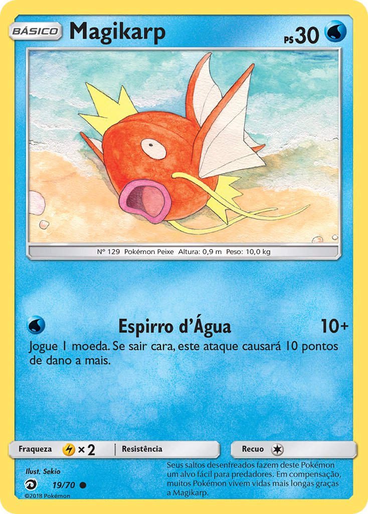 Magikarp 19 — Majestät Der Drachen (Portuguese Pokémon TCG card)