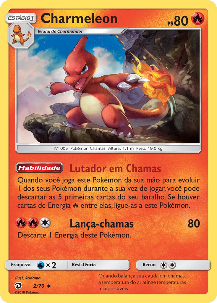 Charmeleon 2 — Majestät Der Drachen (Portuguese Pokémon TCG card)