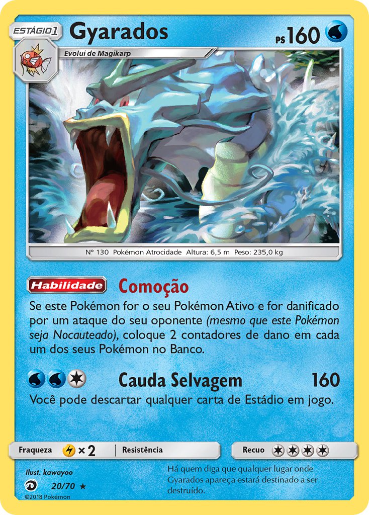 Gyarados 20 — Majestät Der Drachen (Portuguese Pokémon TCG card)