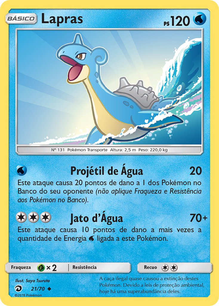 Lapras 21 — Majestät Der Drachen (Portuguese Pokémon TCG card)