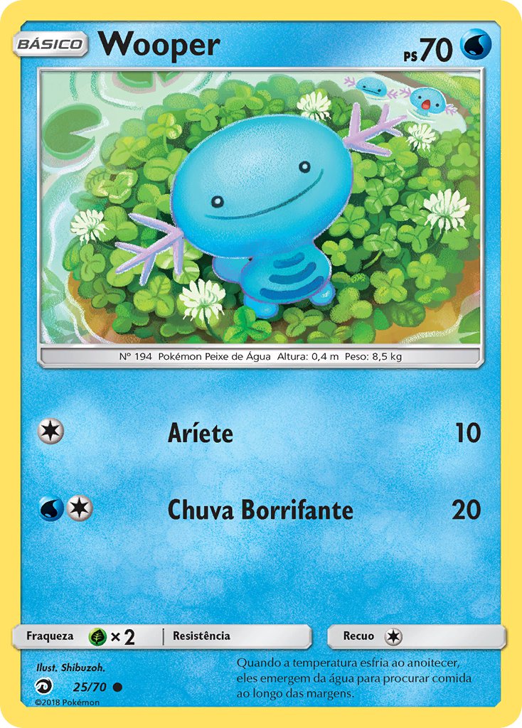 Wooper 25 — Majestät Der Drachen (Portuguese Pokémon TCG card)