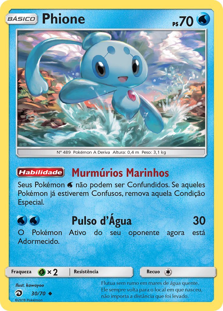 Phione 30 — Majestät Der Drachen (Portuguese Pokémon TCG card)