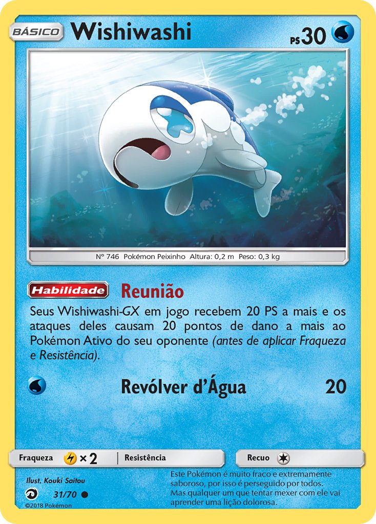 Wishiwashi 31 — Majestät Der Drachen (Portuguese Pokémon TCG card)