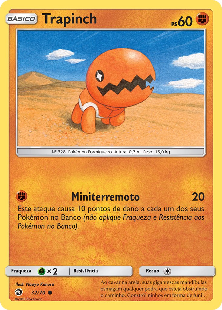 Trapinch 32 — Majestät Der Drachen (Portuguese Pokémon TCG card)