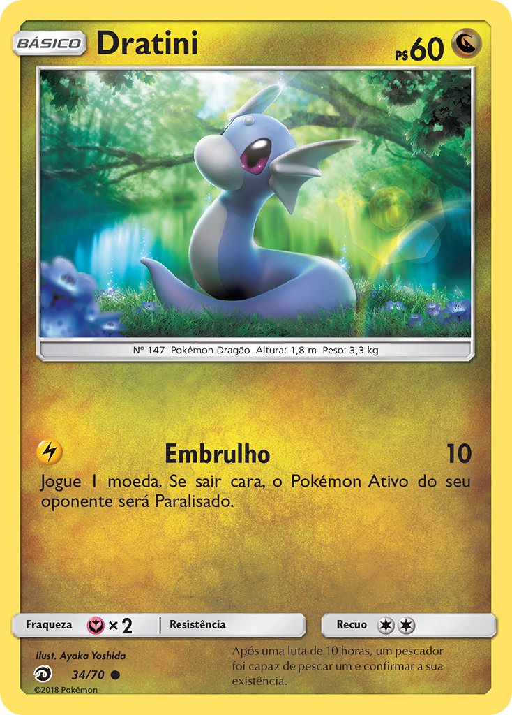 Dratini 34 — Majestät Der Drachen (Portuguese Pokémon TCG card)