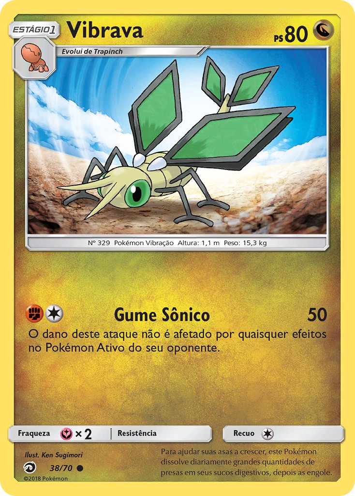 Vibrava 38 — Majestät Der Drachen (Portuguese Pokémon TCG card)