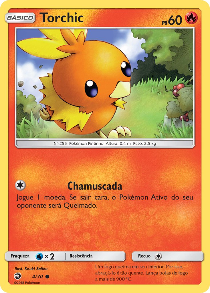 Torchic 4 — Majestät Der Drachen (Portuguese Pokémon TCG card)