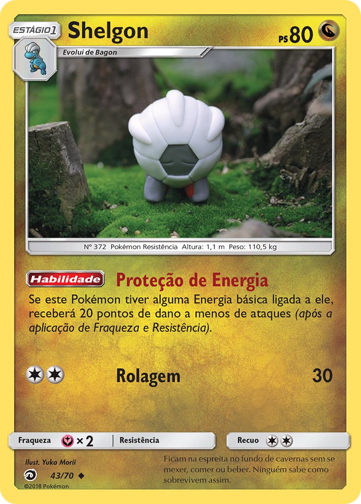 Shelgon 43 — Majestät Der Drachen (Portuguese Pokémon TCG card)