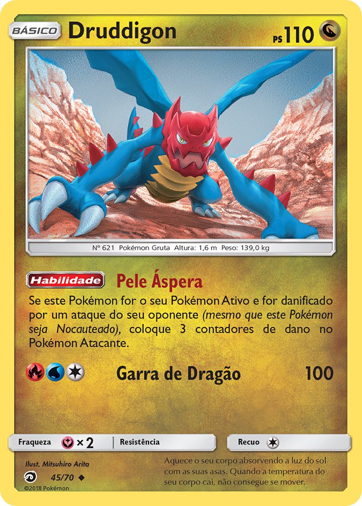 Druddigon 45 — Majestät Der Drachen (Portuguese Pokémon TCG card)