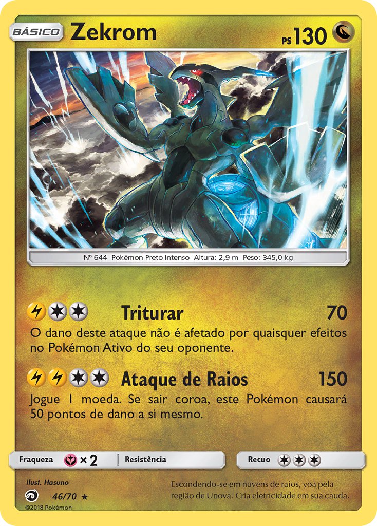 Zekrom 46 — Majestät Der Drachen (Portuguese Pokémon TCG card)