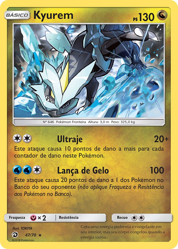 Kyurem 47 — Majestät Der Drachen (Portuguese Pokémon TCG card)