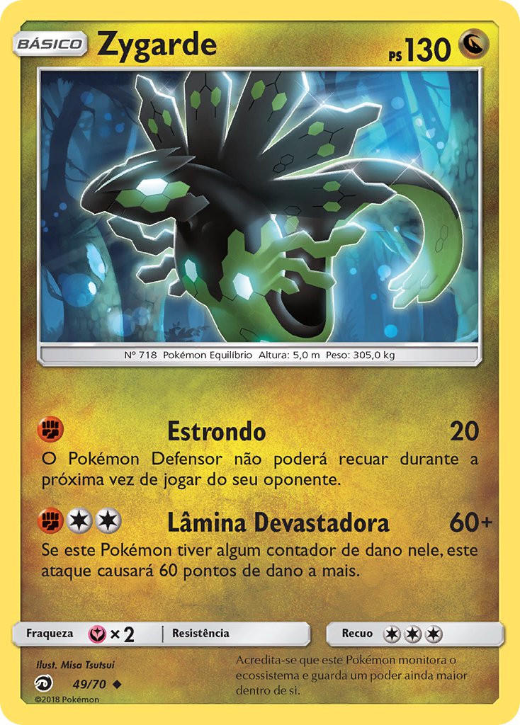 Zygarde 49 — Majestät Der Drachen (Portuguese Pokémon TCG card)