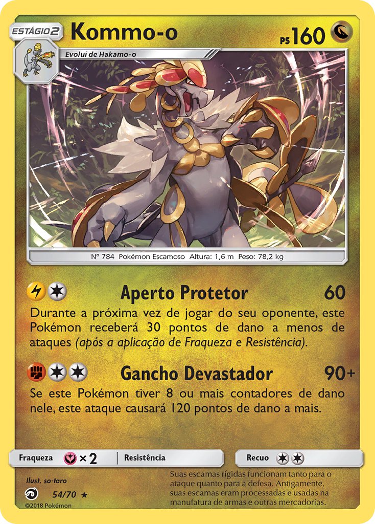 Kommo-o 54 — Majestät Der Drachen (Portuguese Pokémon TCG card)