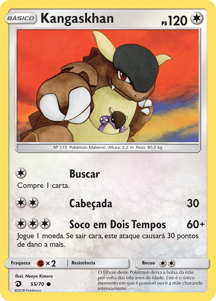 Kangaskhan 55 — Majestät Der Drachen (Portuguese Pokémon TCG card)