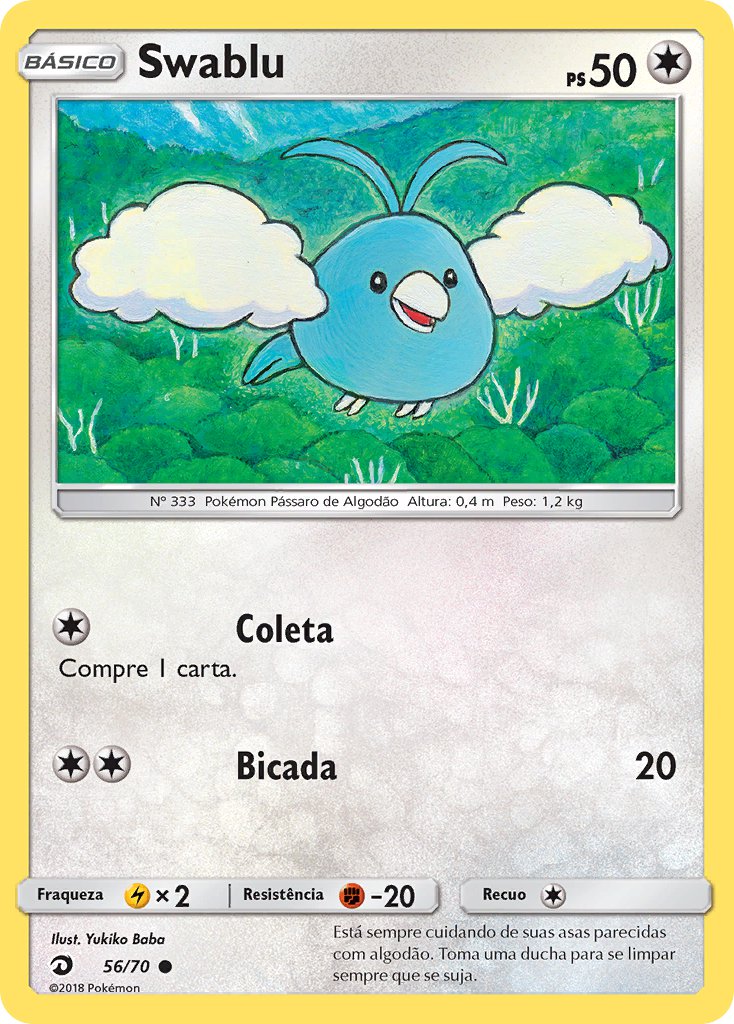 Swablu 56 — Majestät Der Drachen (Portuguese Pokémon TCG card)
