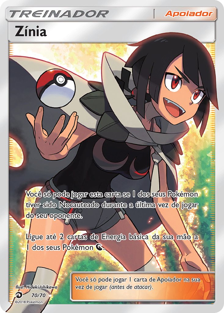 Zínia 70 — Majestät Der Drachen (Portuguese Pokémon TCG card)