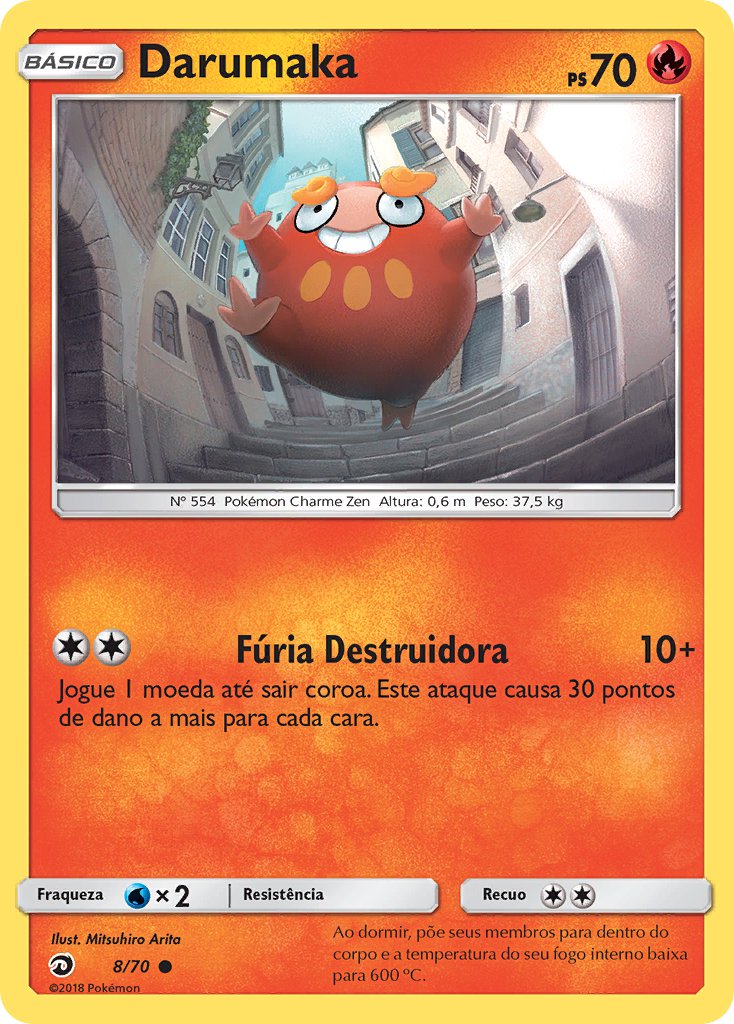 Darumaka 8 — Majestät Der Drachen (Portuguese Pokémon TCG card)