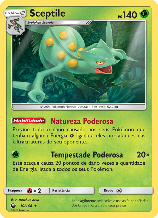 Sceptile 10 — Tempestade Celestial (Portuguese Pokémon TCG card)
