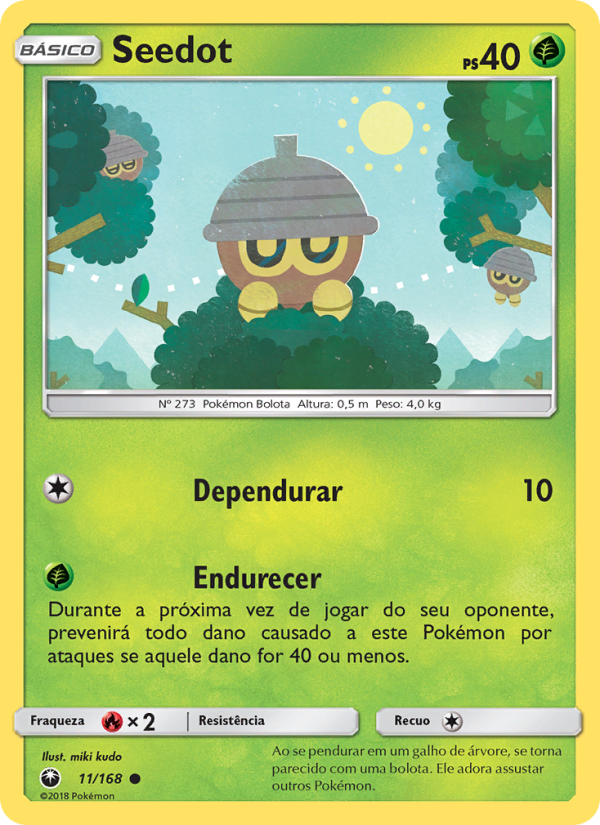 Seedot 11 — Tempestade Celestial (Portuguese Pokémon TCG card)