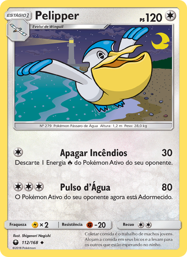 Pelipper 112 — Tempestade Celestial (Portuguese Pokémon TCG card)