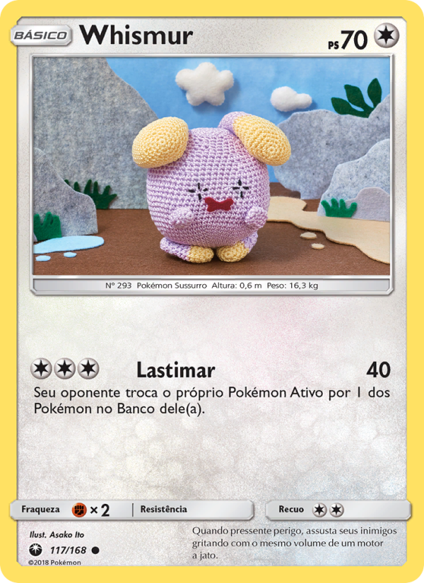 Whismur 117 — Tempestade Celestial (Portuguese Pokémon TCG card)