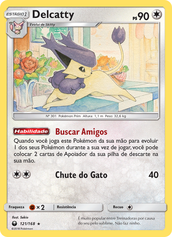 Delcatty 121 — Tempestade Celestial (Portuguese Pokémon TCG card)