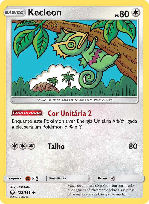 Kecleon 122 — Tempestade Celestial (Portuguese Pokémon TCG card)