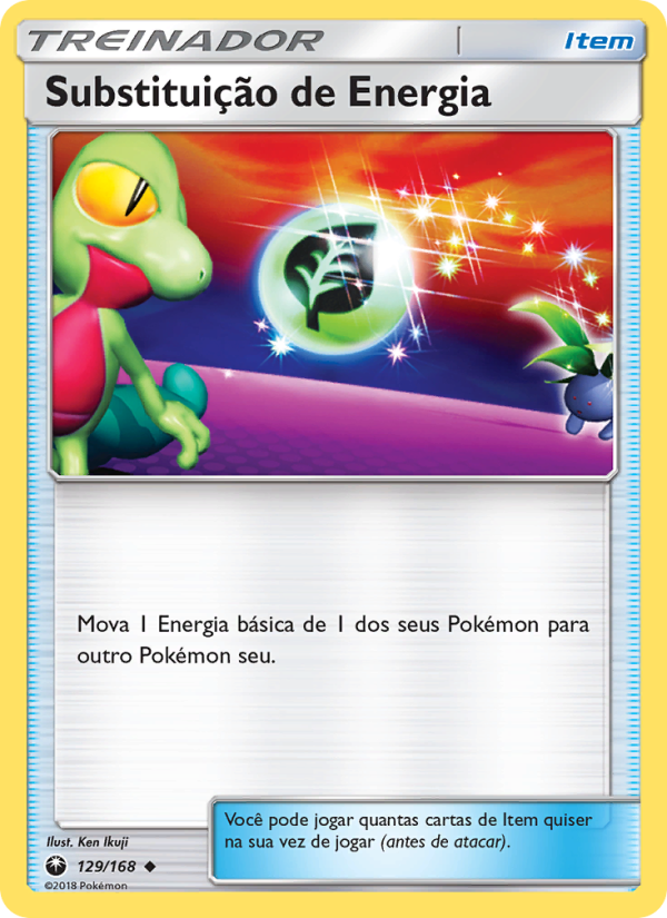 Substituição de Energia 129 — Tempestade Celestial (Portuguese Pokémon TCG card)