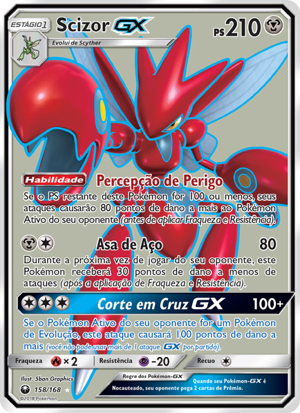 Scizor GX 158 — Tempestade Celestial (Portuguese Pokémon TCG card)