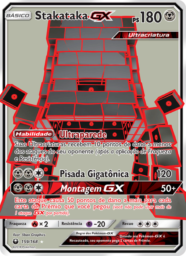 Stakataka GX 159 — Tempestade Celestial (Portuguese Pokémon TCG card)
