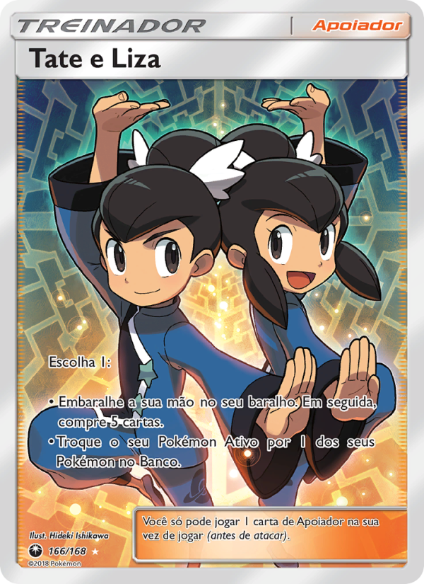 Tate e Liza 166 — Tempestade Celestial (Portuguese Pokémon TCG card)