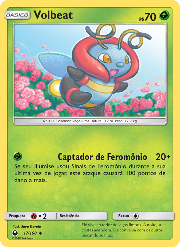 Volbeat 17 — Tempestade Celestial (Portuguese Pokémon TCG card)