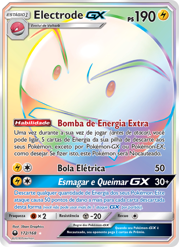 Electrode GX 172 — Tempestade Celestial (Portuguese Pokémon TCG card)