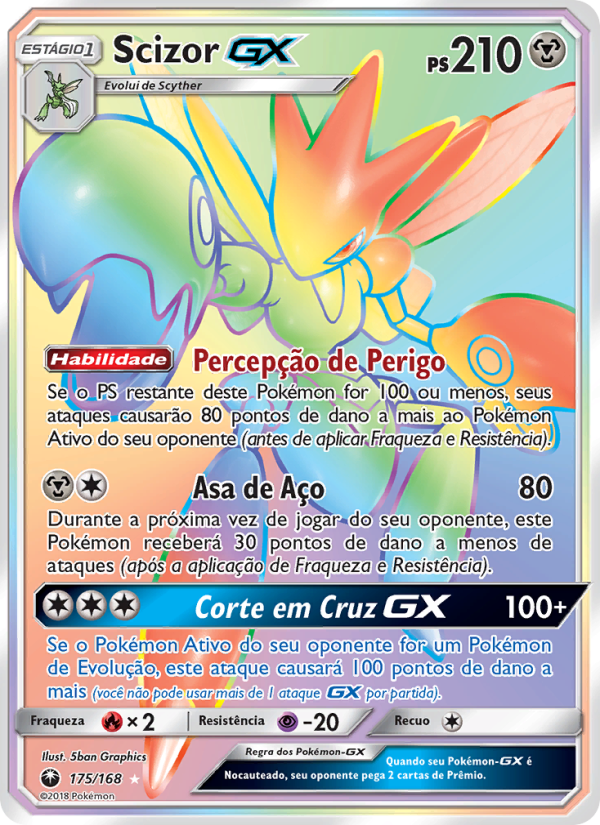 Scizor GX 175 — Tempestade Celestial (Portuguese Pokémon TCG card)