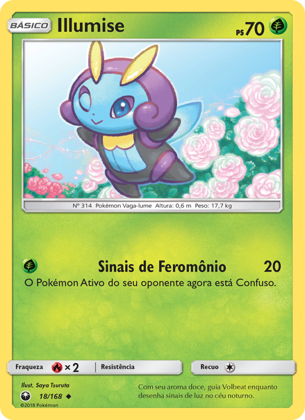 Illumise 18 — Tempestade Celestial (Portuguese Pokémon TCG card)